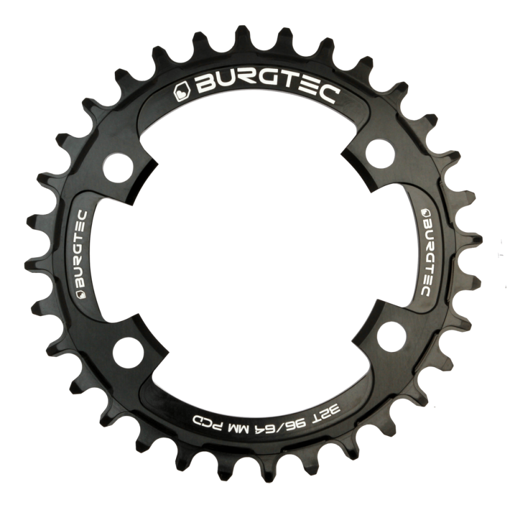 Burgtec 96/64mm PCD Thick Thin Chainring, Burgtec Black, 30T