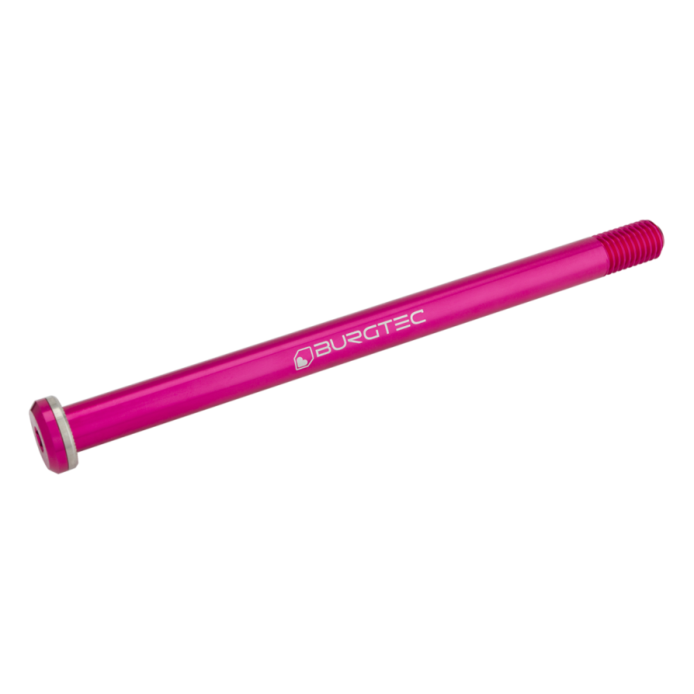 Burgtec 180mm x 12mm 1.75mm Pitch Rear Axle - Toxic Barbie Pink