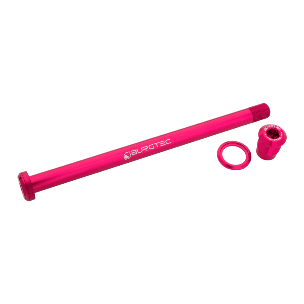 Burgtec Pivot 185.3mm Rear Axle - Toxic Barbie Pink