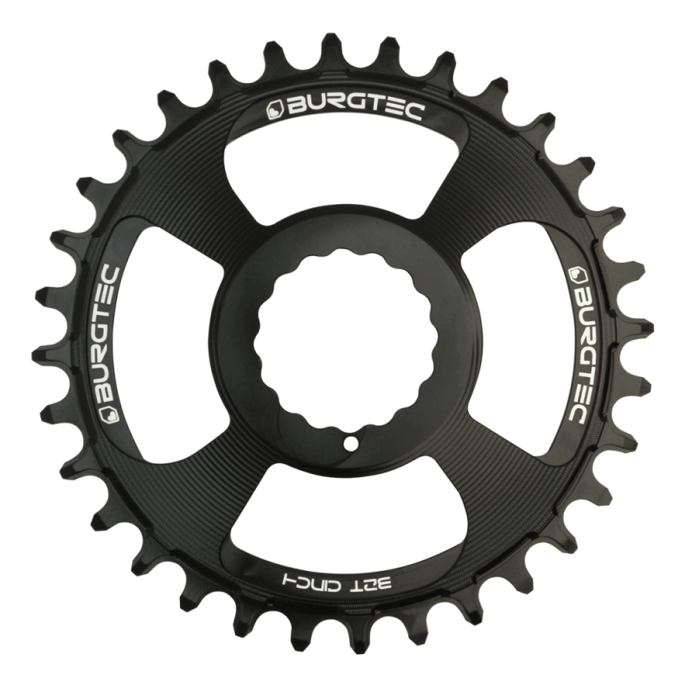 Burgtec 3mm Offset Thick Thin Chainring for Race Face Cinch - 34T - Black, Burgtec Black