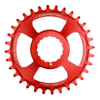 Burgtec 3mm Offset Thick Thin Chainring for Race Face Cinch - 34T - Race Red