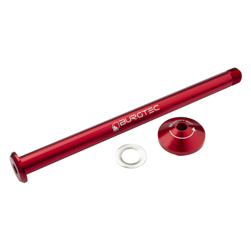 Burgtec Yeti 171mm Rear Axle - Race Red
