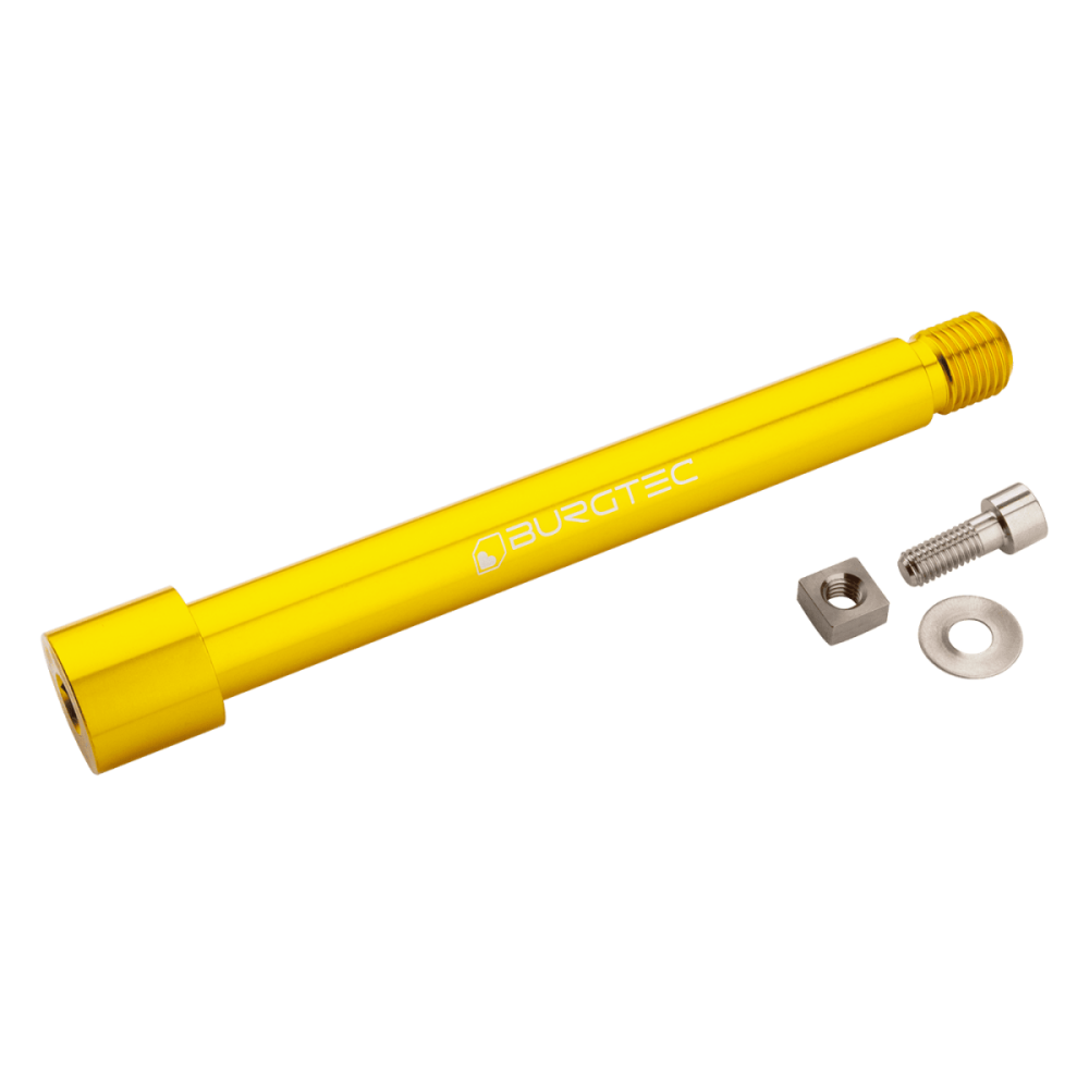 Burgtec Marzocchi Boost Fork Axle, Burgtec Bullion Gold