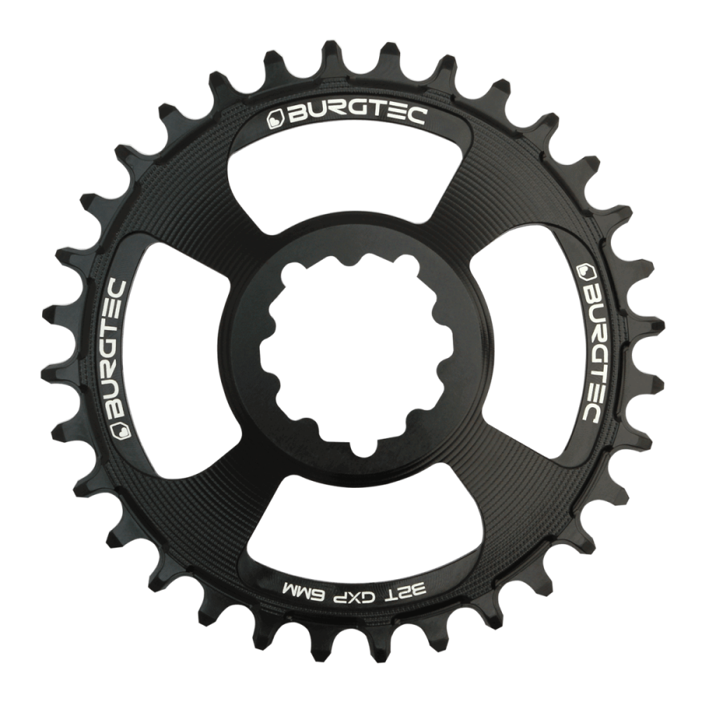 Burgtec 6mm Offset Thick Thin Chainring for SRAM 3-Bolt - 32T - Black, Burgtec Black