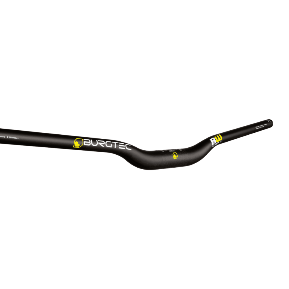 Burgtec Ride Wide Carbon DH Handlebar - 35mm Clamp - 30mm Rise, Black