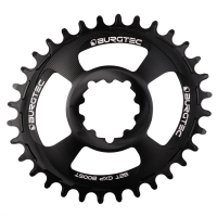 Burgtec Oval 3mm Offset Thick Thin Chainring for SRAM 3-Bolt - 32T - Deep Blue