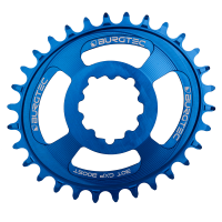 Burgtec Oval 3mm Offset Thick Thin Chainring for SRAM 3-Bolt - 32T - Deep Blue