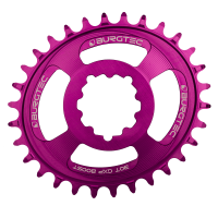 Burgtec Oval 3mm Offset Thick Thin Chainring for SRAM 3-Bolt - 30T - Purple Rain