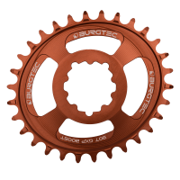 Burgtec Oval 3mm Offset Thick Thin Chainring for SRAM 3-Bolt - 32T - Deep Blue
