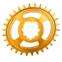 Burgtec Oval 3mm Offset Thick Thin Chainring for SRAM 3-Bolt - 32T - Deep Blue