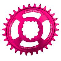 Burgtec Oval 3mm Offset Thick Thin Chainring for SRAM 3-Bolt - 32T - Deep Blue