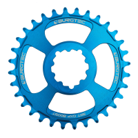 Burgtec 3mm Offset Thick Thin Chainring for SRAM 3-Bolt - 34T - Deep Blue