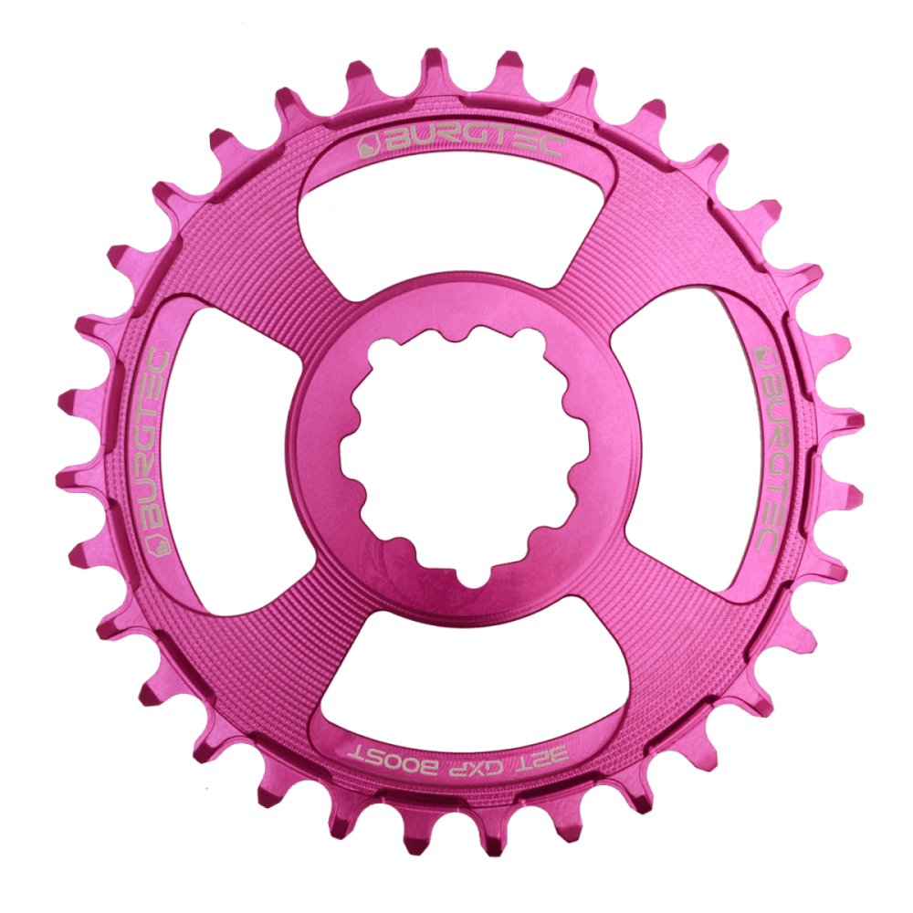 Burgtec 3mm Offset Thick Thin Chainring for SRAM 3-Bolt - 32T - Purple Rain