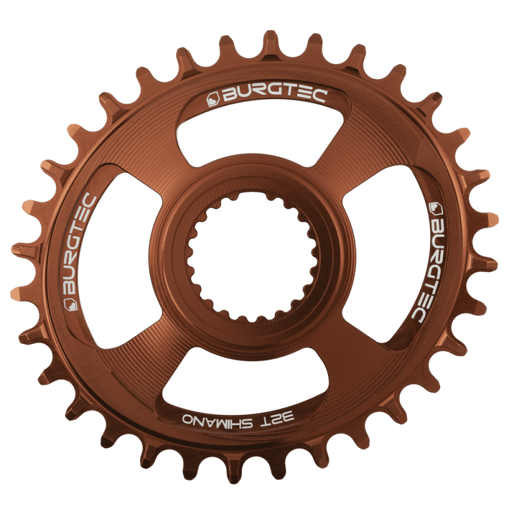 Burgtec Oval Shimano Direct Mount Thick Thin Chainring - 30T - Kash Bronze