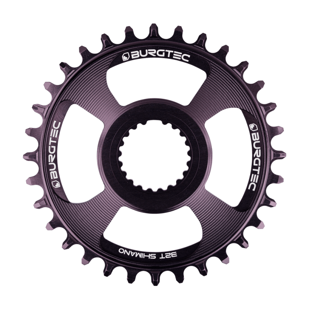 Burgtec Thick Thin Chainring for Shimano Direct Mount - 30T - Black Sapphire