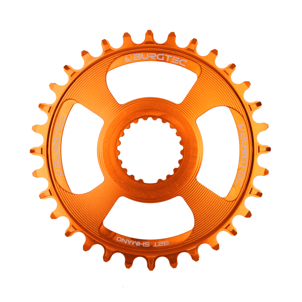 Burgtec Thick Thin Chainring for Shimano Direct Mount - 28T - Iron Bro Orange