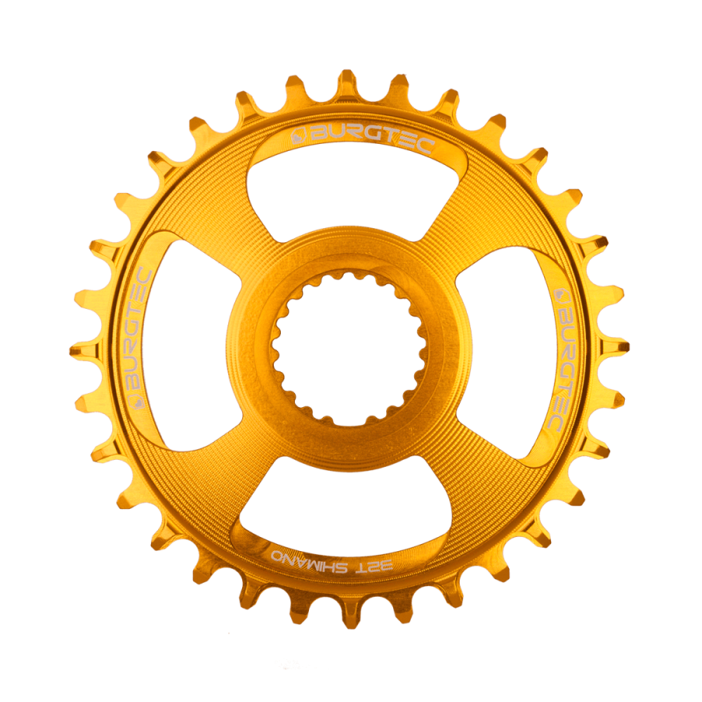 Burgtec Thick Thin Chainring for Shimano Direct Mount - 34T - Bullion Gold, Burgtec Bullion Gold
