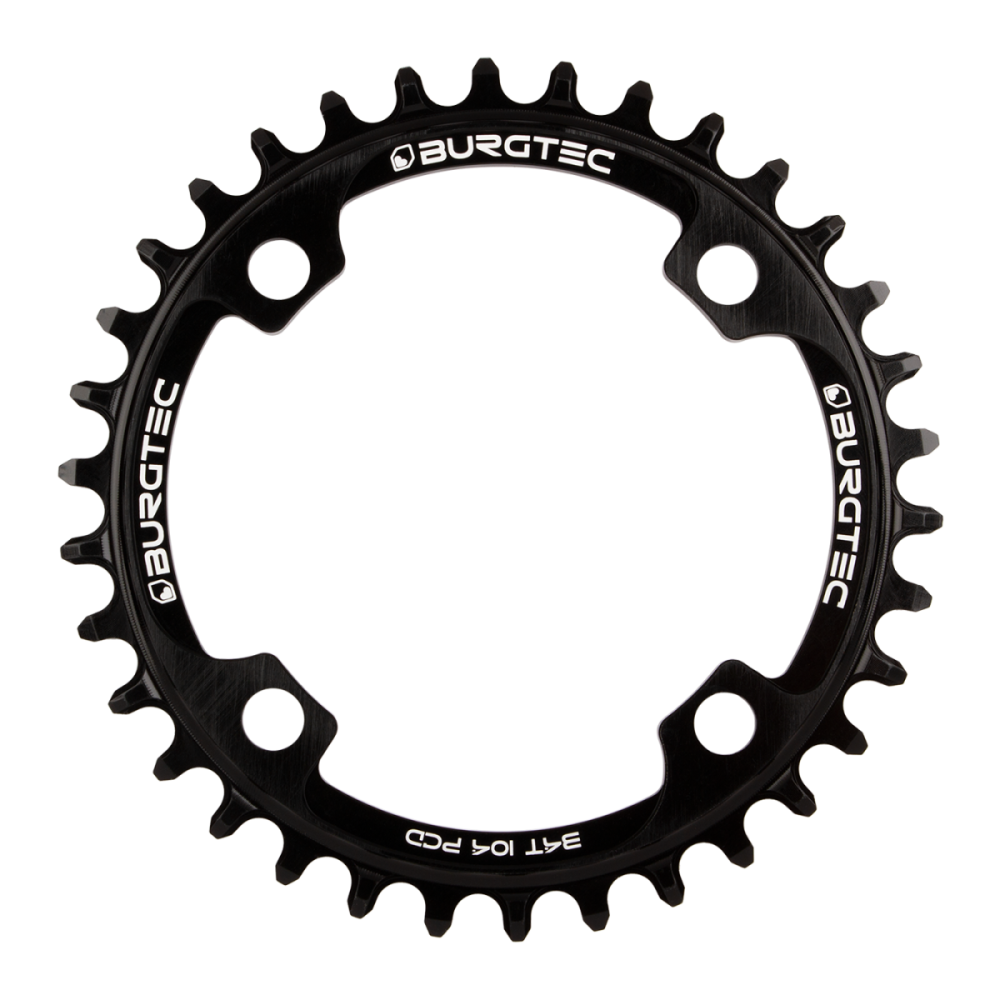 Burgtec 104mm BCD Thick Thin Chainring 34T, Burgtec Black