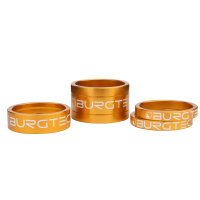Burgtec Stem Spacers - Bullion Gold (5mm Spacer x2, 10mm Spacer, 20mm Spacer), Burgtec Bullion Gold