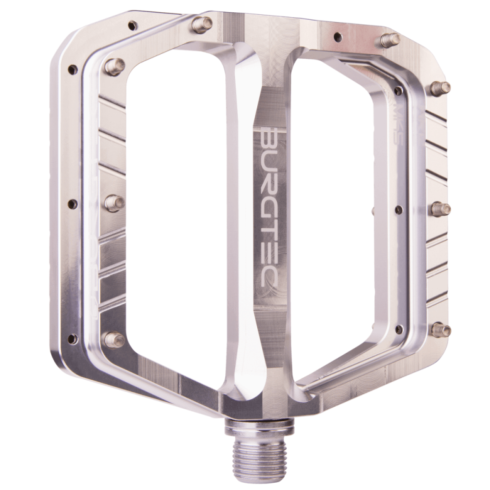 Burgtec Penthouse Flat MK5 Pedals - Rhodium Silver
