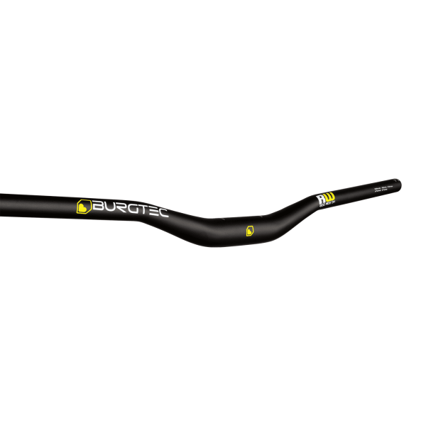 Burgtec Ride Wide E-Bike Alloy Handlebar - 35mm Clamp - 35mm Rise, Black