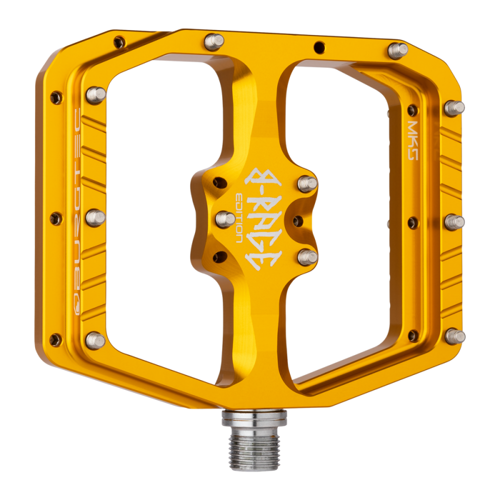 Burgtec Penthouse Flat MK5 B-Rage Edition Pedals - Bullion Gold, Burgtec Bullion Gold