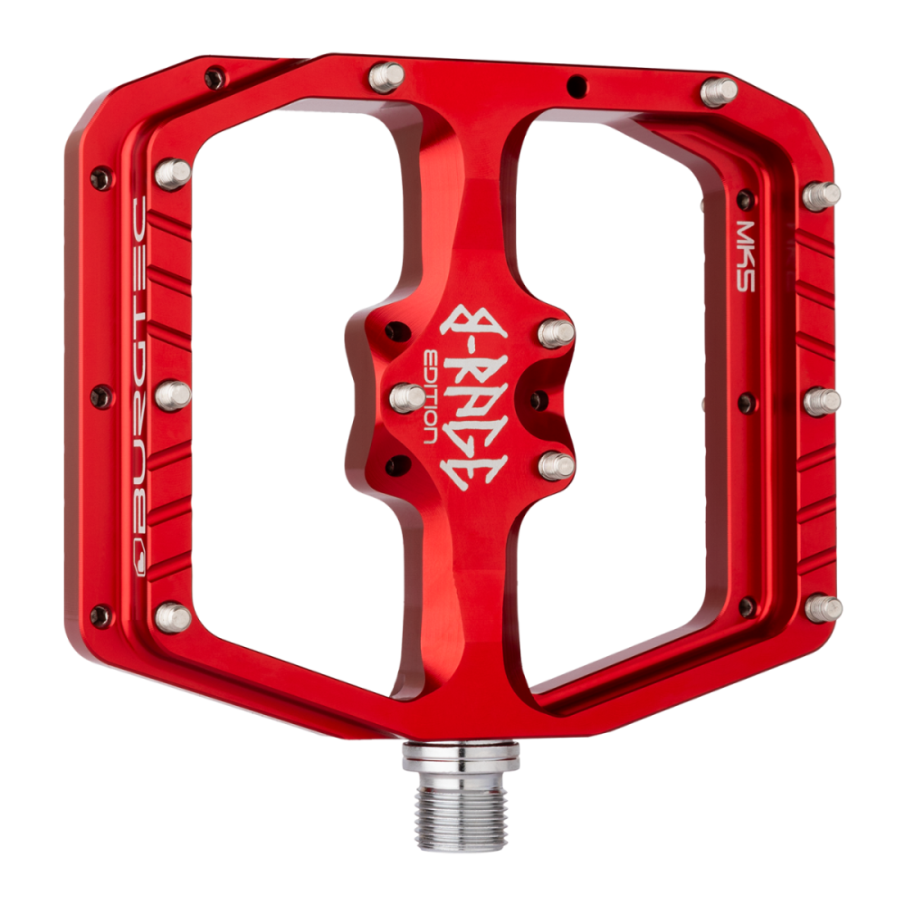 Burgtec Penthouse Flat MK5 B-Rage Edition Pedals - Race Red