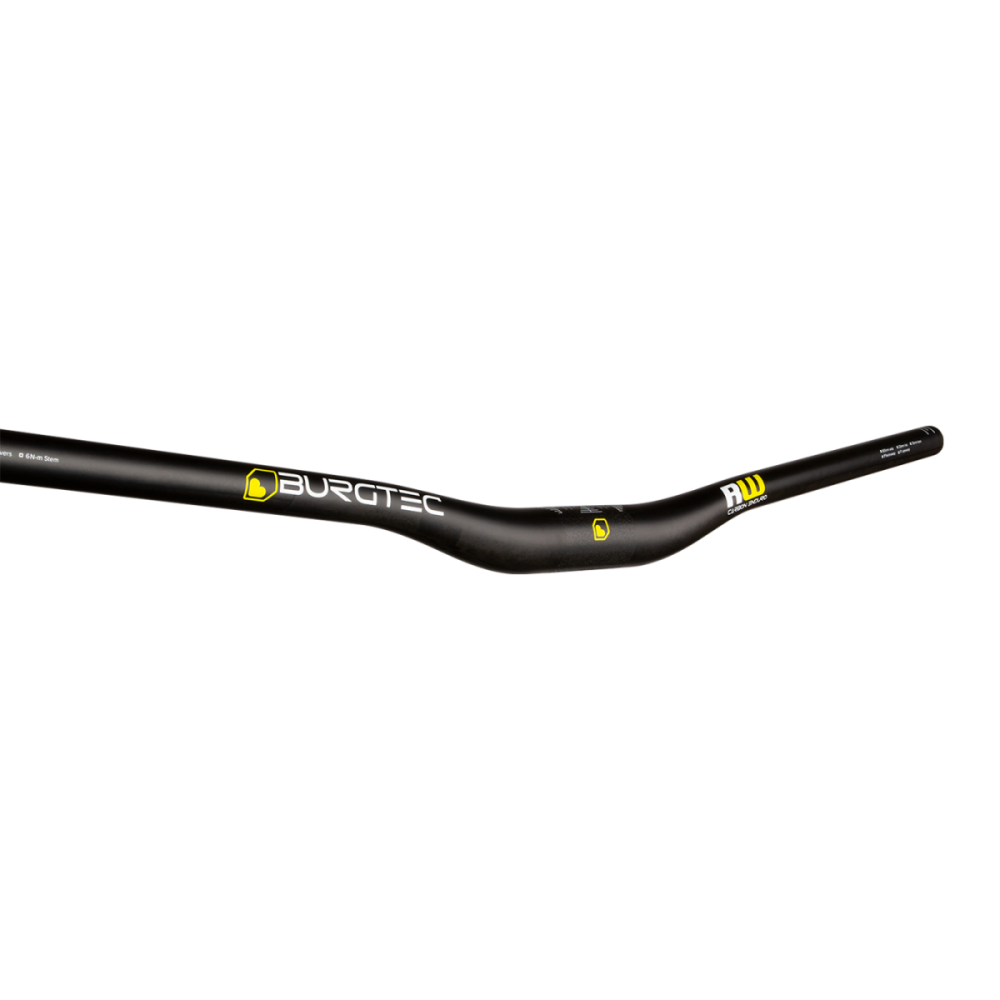 Burgtec Ride Wide Carbon Enduro Handlebar - 35mm Clamp, Black, 20mm Rise