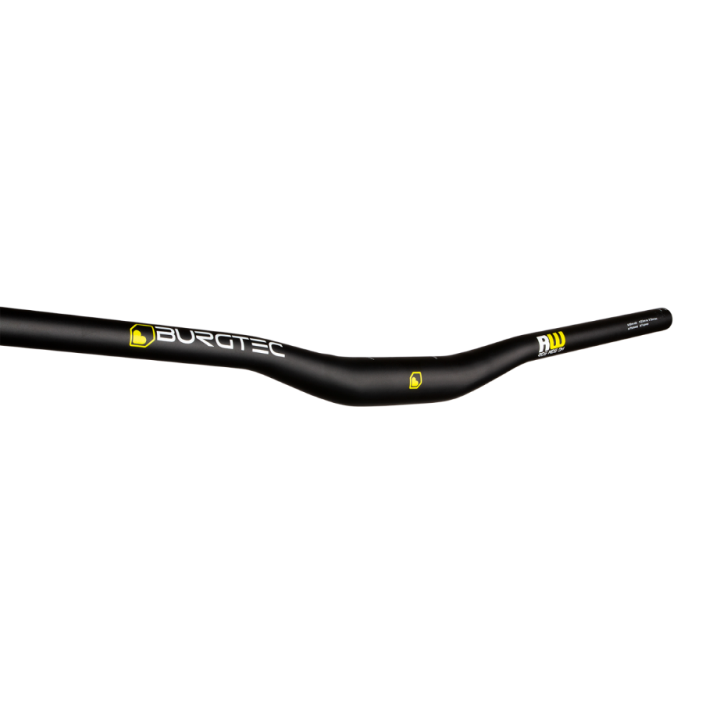 Burgtec Ride Wide Carbon DH Handlebar - 31.8mm Clamp - 20mm Rise, Black