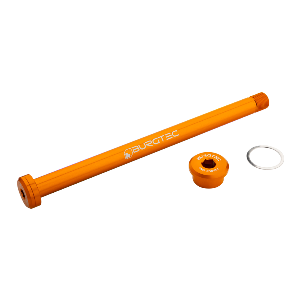 Burgtec Rocky Mountain 173mm Rear Axle - Iron Bro Orange