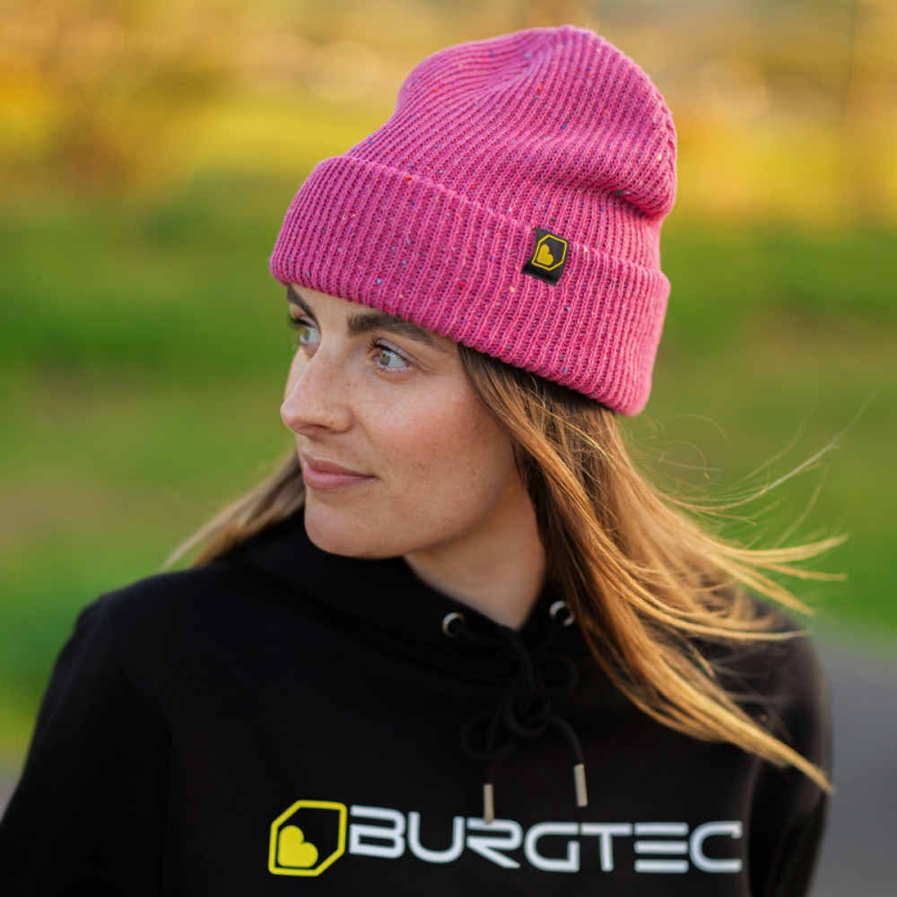 Burgtec Smuggler's Beanie - Fuchsia Speckle