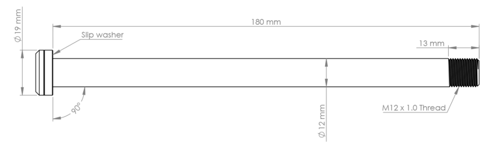 Burgtec 180mm x 12mm 1.00mm Pitch Rear Axle Kash Bronze