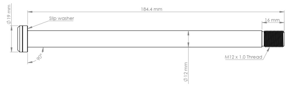 Burgtec Trek 184.5mm Rear Axle Deep Blue