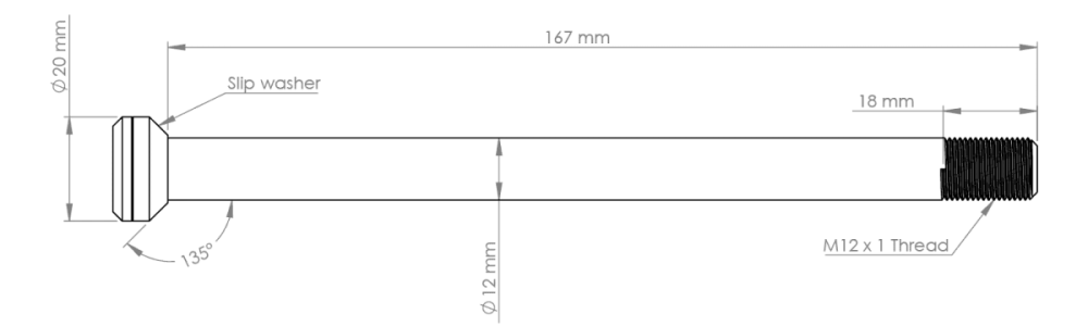 Burgtec Transition 171mm Rear Axle - Kash Bronze