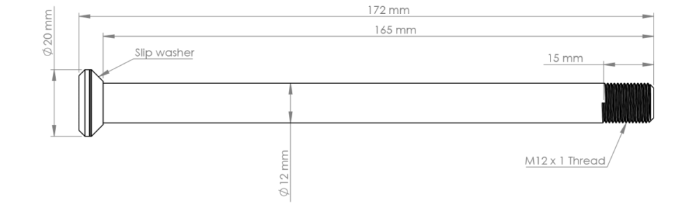 Burgtec Specialized 172mm Rear Axle - Kash Bronze