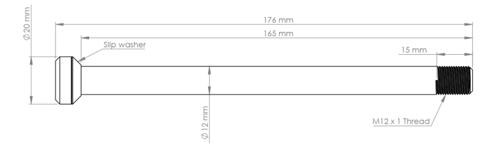 Burgtec Specialized 175.5mm Rear Axle - Kash Bronze