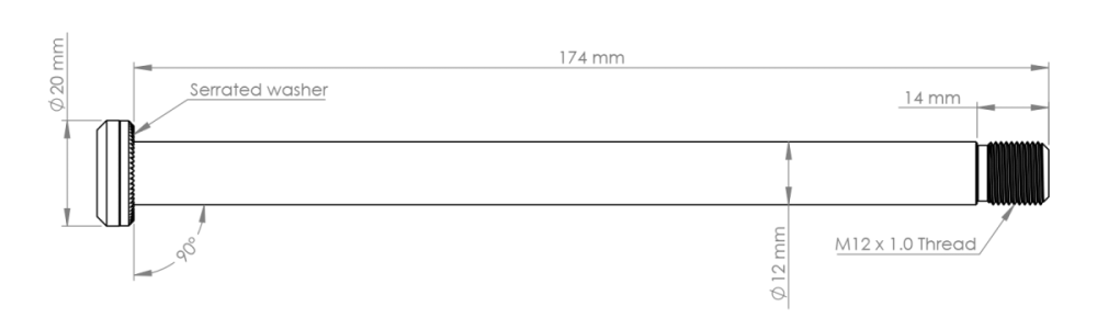 Burgtec Yeti 174mm Rear Axle - Kash Bronze