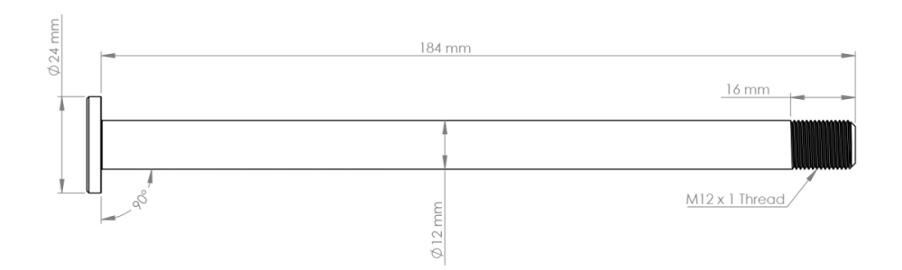 Burgtec Evil 183.5mm Rear Axle - Kash Bronze