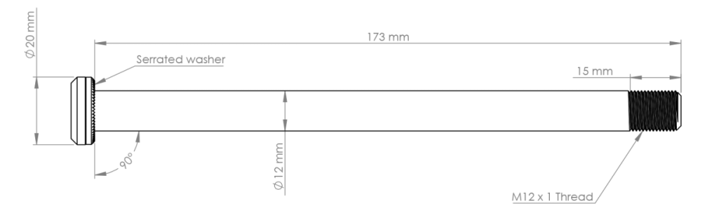Burgtec Santa Cruz 173.7mm Rear Axle - Deep Blue