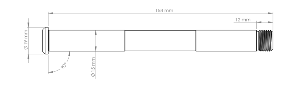 Burgtec Rockshox Boost Fork Axle - Deep Blue