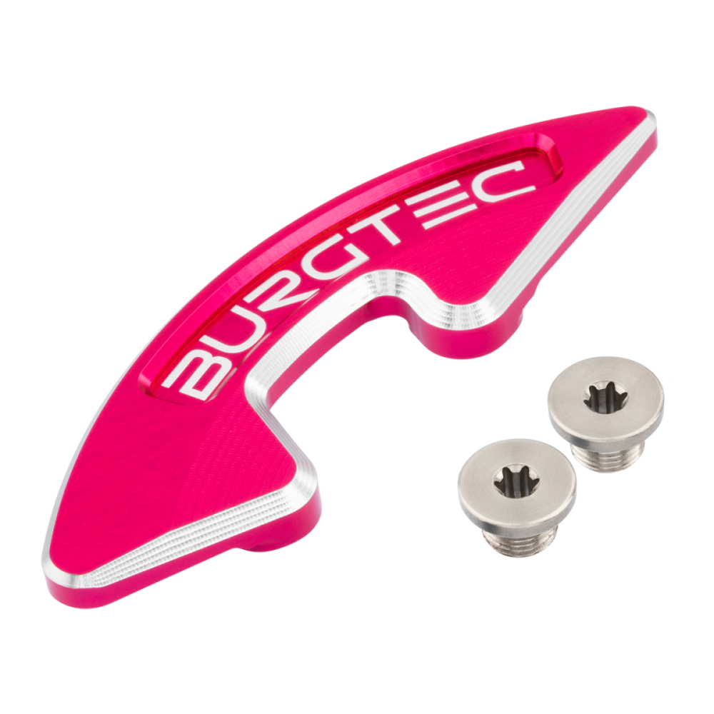 Burgtec Chainring Bash Guard - Single - Toxic Barbie Pink