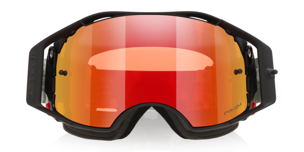 Oakley Airbrake MTB Grn Camo / Prizm Trail Torch, One Size