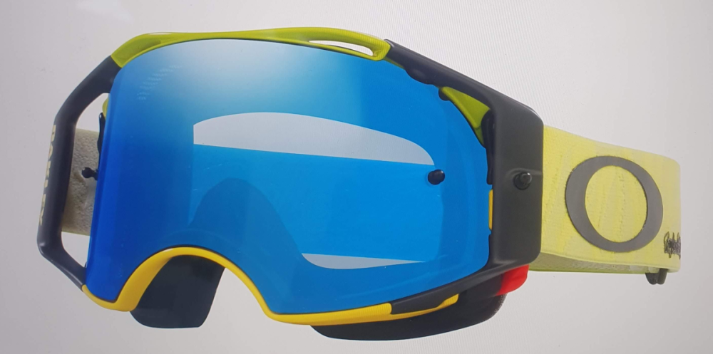 Oakley Airbrake MTB TLD Painted Yellow / Black Ice Iridium, Prizm Torch, One Size