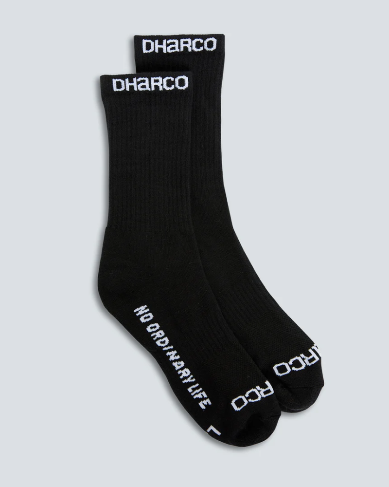 Dharco Crew Socks | Black, Youth