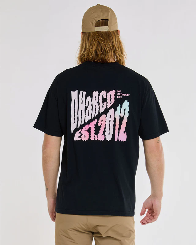 Dharco Mens Cotton Tee | Black, XL