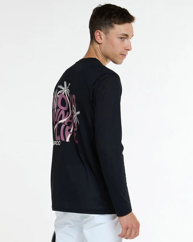 Dharco Mens Long Sleeve Tech Tee | Black, L