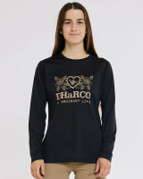 Dharco Womens Long Sleeve Tech Tee | Black, M