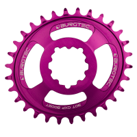 Burgtec Oval 3mm Offset Thick Thin Chainring for SRAM 3-Bolt - 30T - Purple Rain