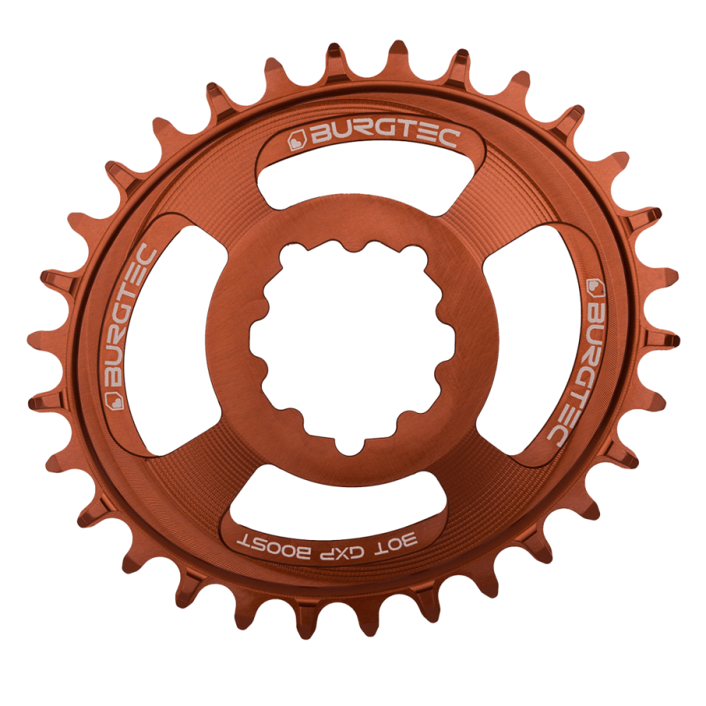 Burgtec Oval 3mm Offset Thick Thin Chainring for SRAM 3-Bolt - 30T - Purple Rain