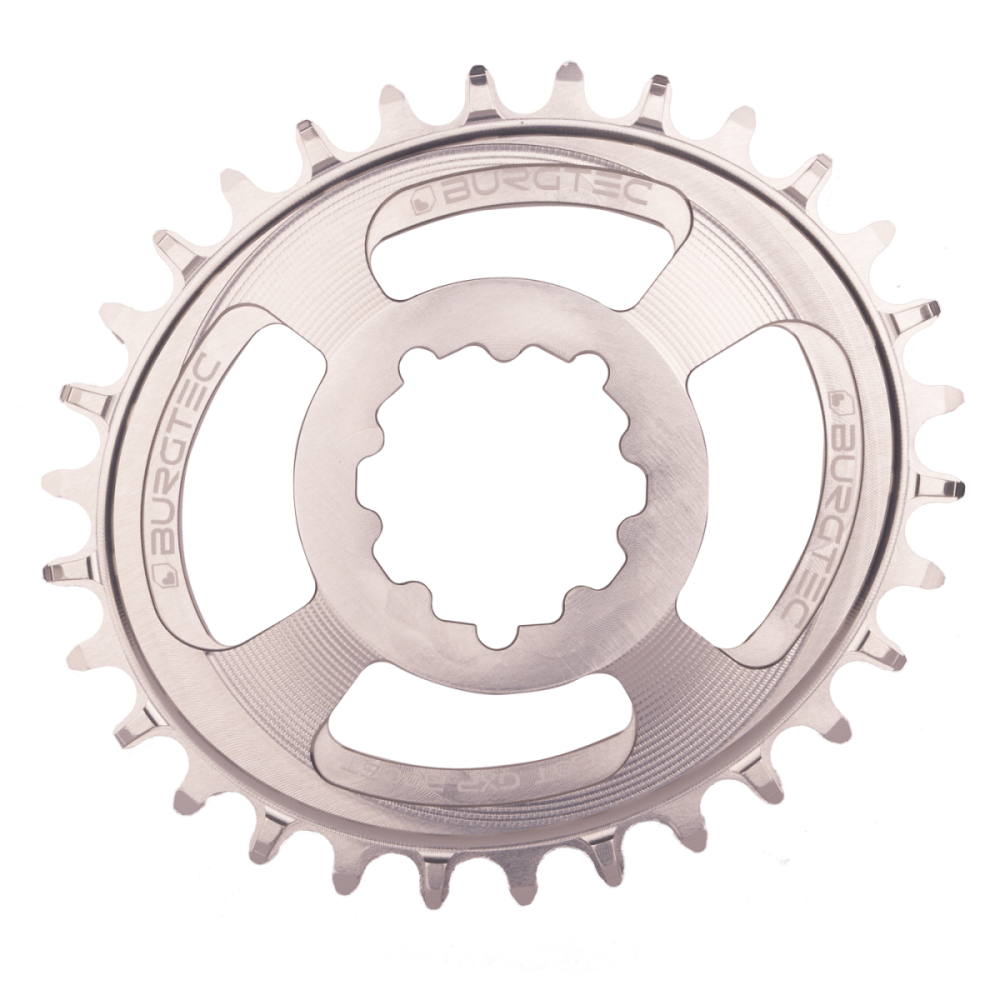 Burgtec Oval 3mm Offset Thick Thin Chainring for SRAM 3-Bolt - 30T - Purple Rain
